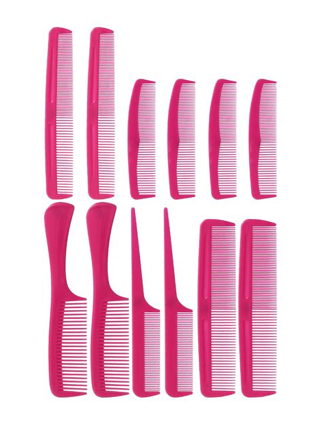 Professional 12-Piece Styling Comb Set - Salon Quality for Every Hair Type