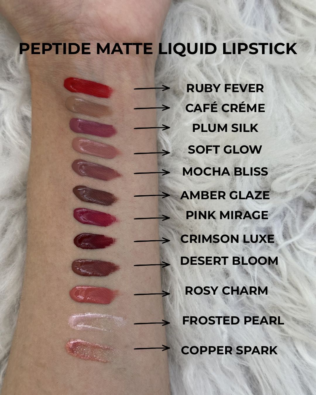 Bundle of 5 for Peptide Matte Liquid Lipstick