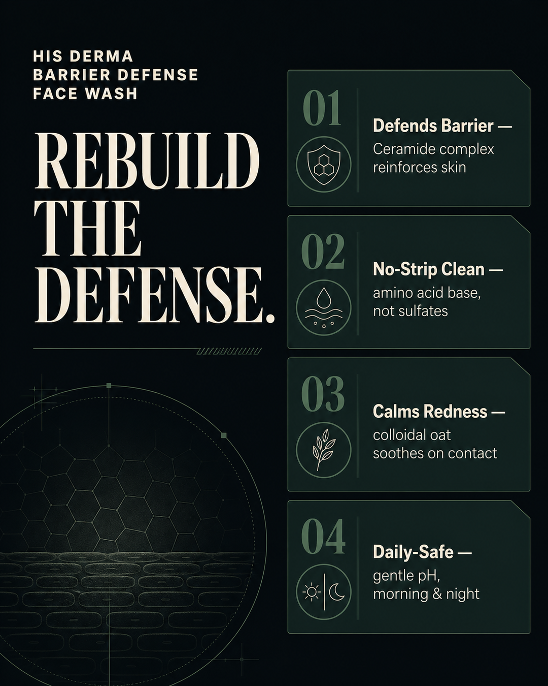 HIS Derma Barrier Defense Face Wash For Men