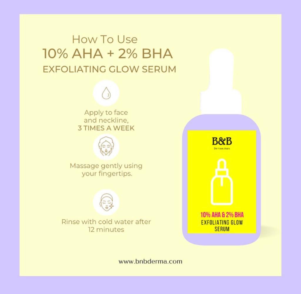 10% AHA +2% BHA - EXFOLIATING GLOW SERUM