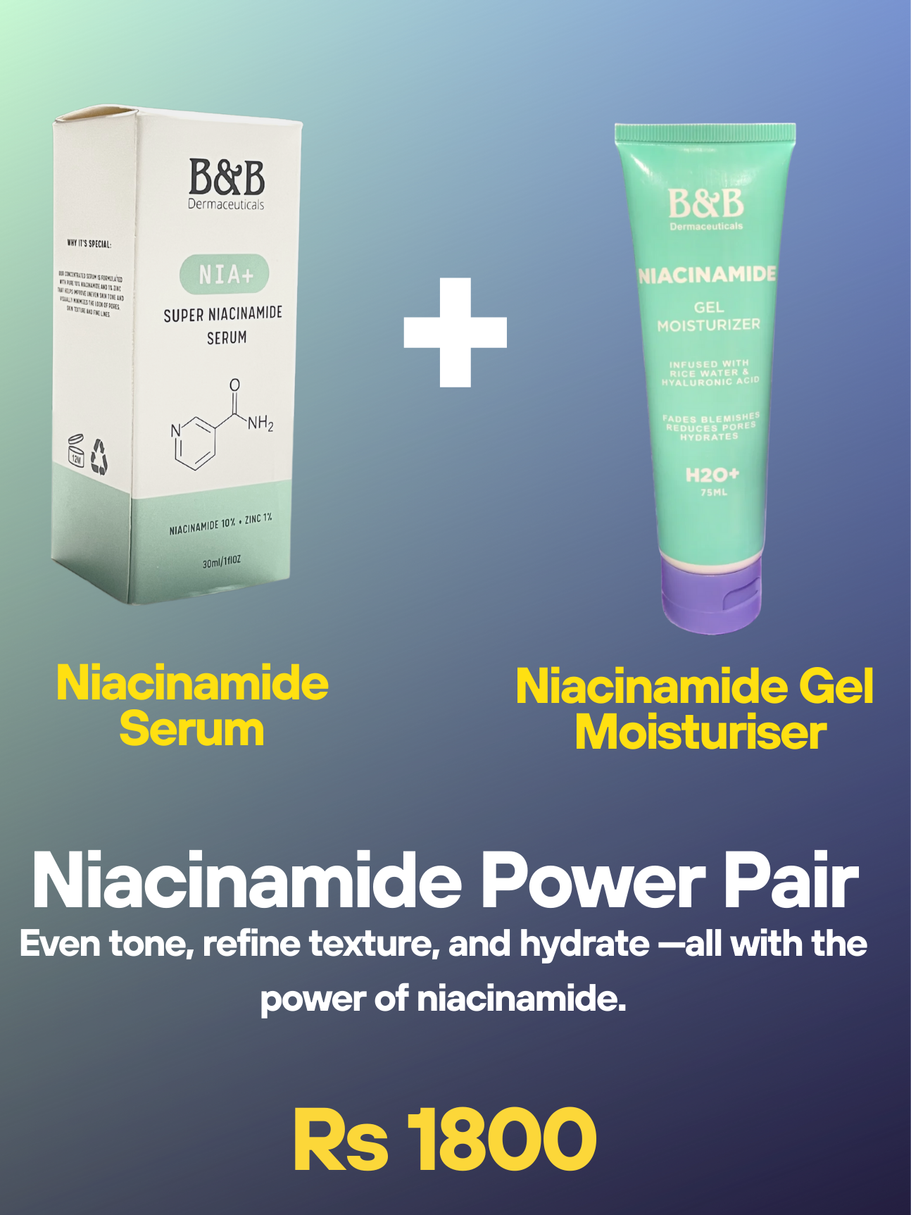 Niacinamide Power Pair ( Niacinamide Serum + Niacinamide Gel Moisturizer )