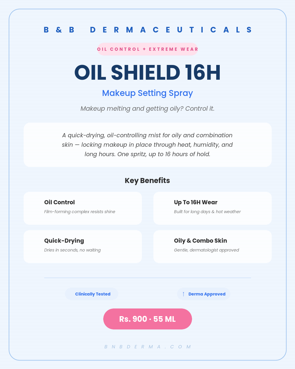 Oil Shield 16H Makeup Setting Spray