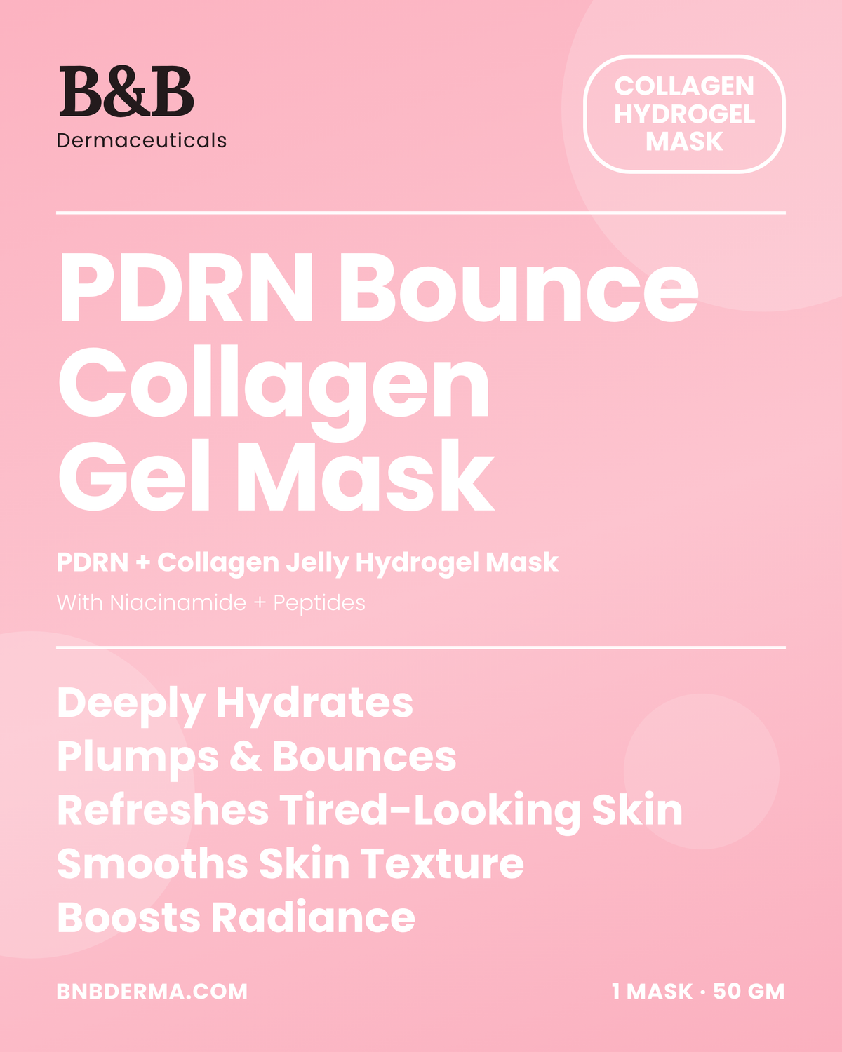 PDRN Bounce Collagen Gel Mask – Hydrogel Jelly Mask