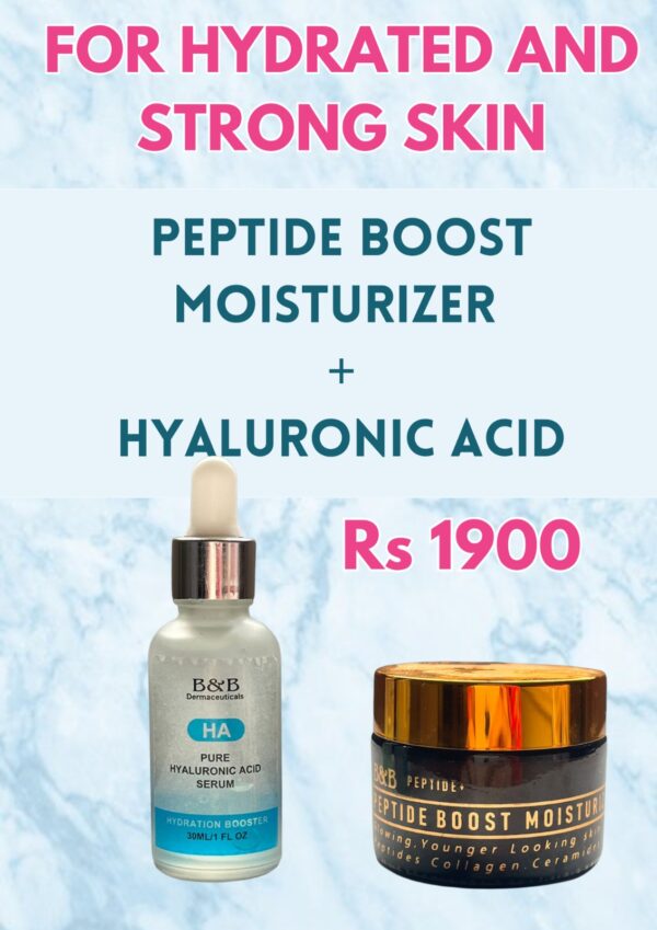 HYDRATED & STRONG SKIN BUNBLE (Hyaluronic acid + peptide boost ) AGEING SKIN bnbderma.com