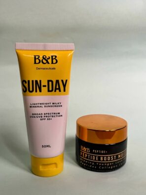 Sunday Milk Sunscreen + Peptide Boost Moisturizer bundle ALL SKIN CARE bnbderma.com