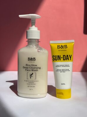 Sunday Mineral Sunscreen + Rice Glow Facewash ACNE & OIL CONTROL bnbderma.com