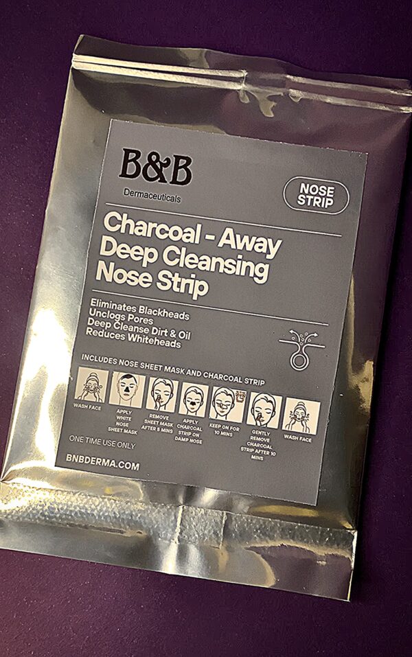 Charcoal- Away Deep Cleansing Nose Strip ACNE & OIL CONTROL bnbderma.com