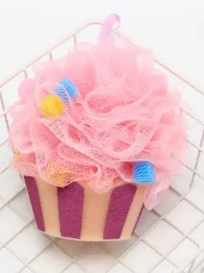 ….Cup Cake Shaped Dream Bath Sponge with Loofah ACNE & OIL CONTROL bnbderma.com