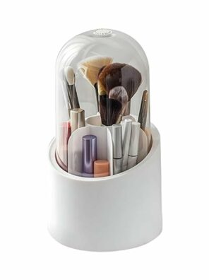 …Makeup Brushes & Cosmetic Organizer with Lid Rotating Storage Box B&B bnbderma.com