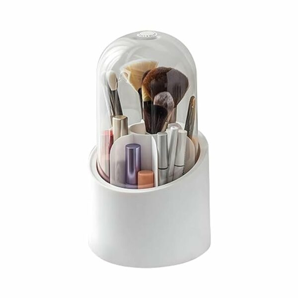 …Makeup Brushes & Cosmetic Organizer with Lid Rotating Storage Box Skincare Accessories bnbderma.com